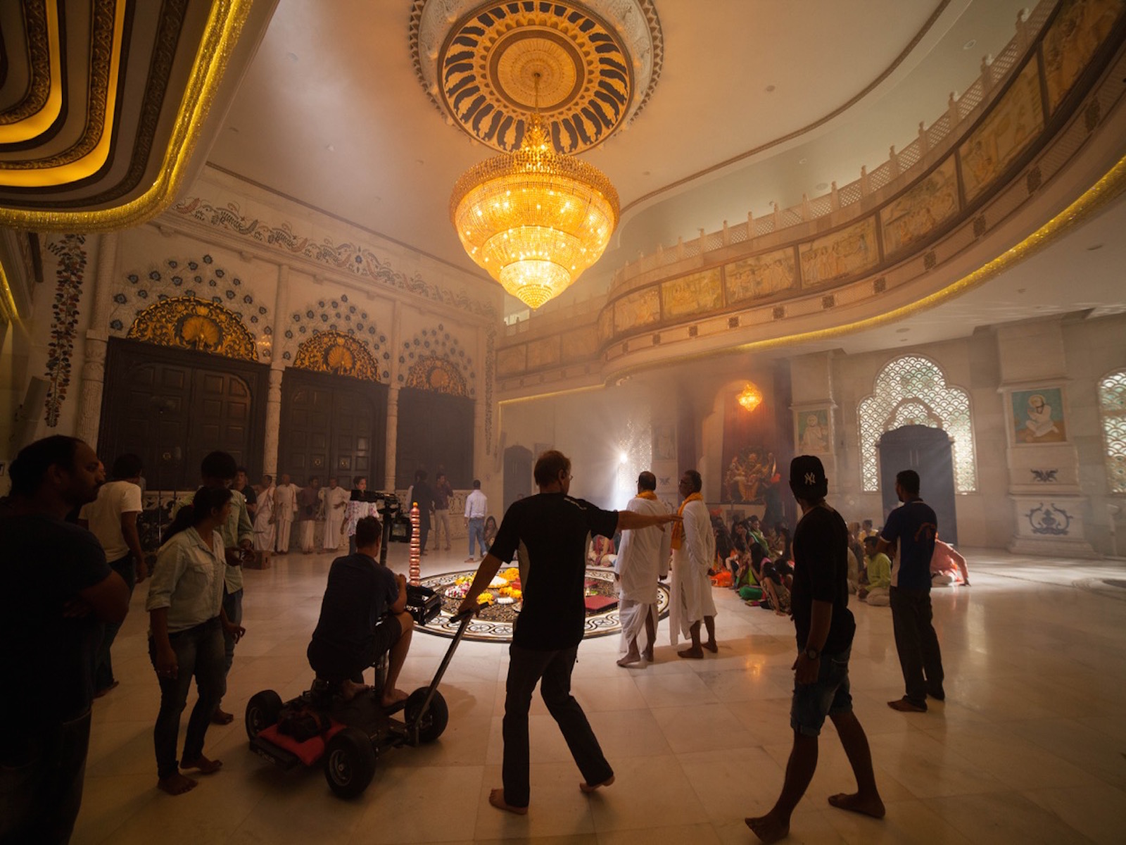 Beautiful woman dancing in the desert